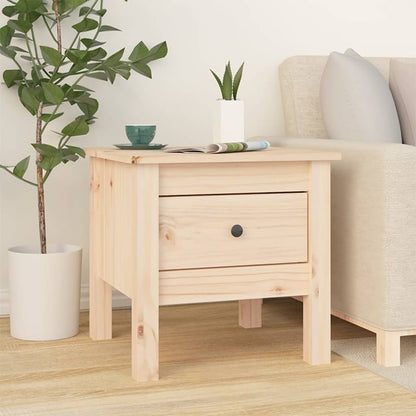 Mesa Auxiliar 2 Unidades De Madera Maciza De Pino 40x40x39 Cm_2