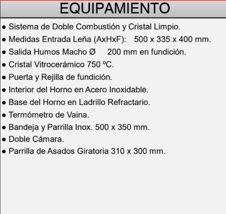 BRICOSOL Horno de leña frontal con bandeja de 50 cm FM Modelo HL-100 Interior Vermiculita_1