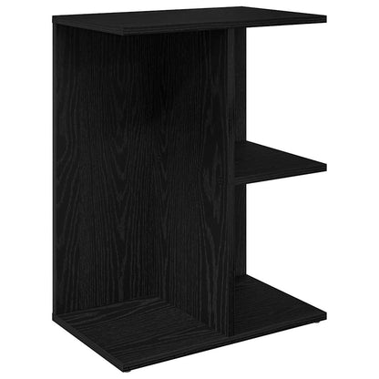 Mesitas De Noche 2 Uds Madera De Ingeniería Roble Negro_2