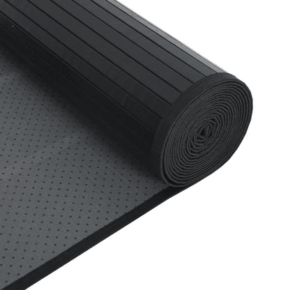 Alfombra Rectangular Bambú Negro 100x500 Cm / Vetonek_0