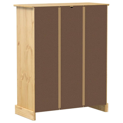 Mueble Zapatero Corona Madera Maciza De Pino 86x38,5x108 Cm / Vetonek_1