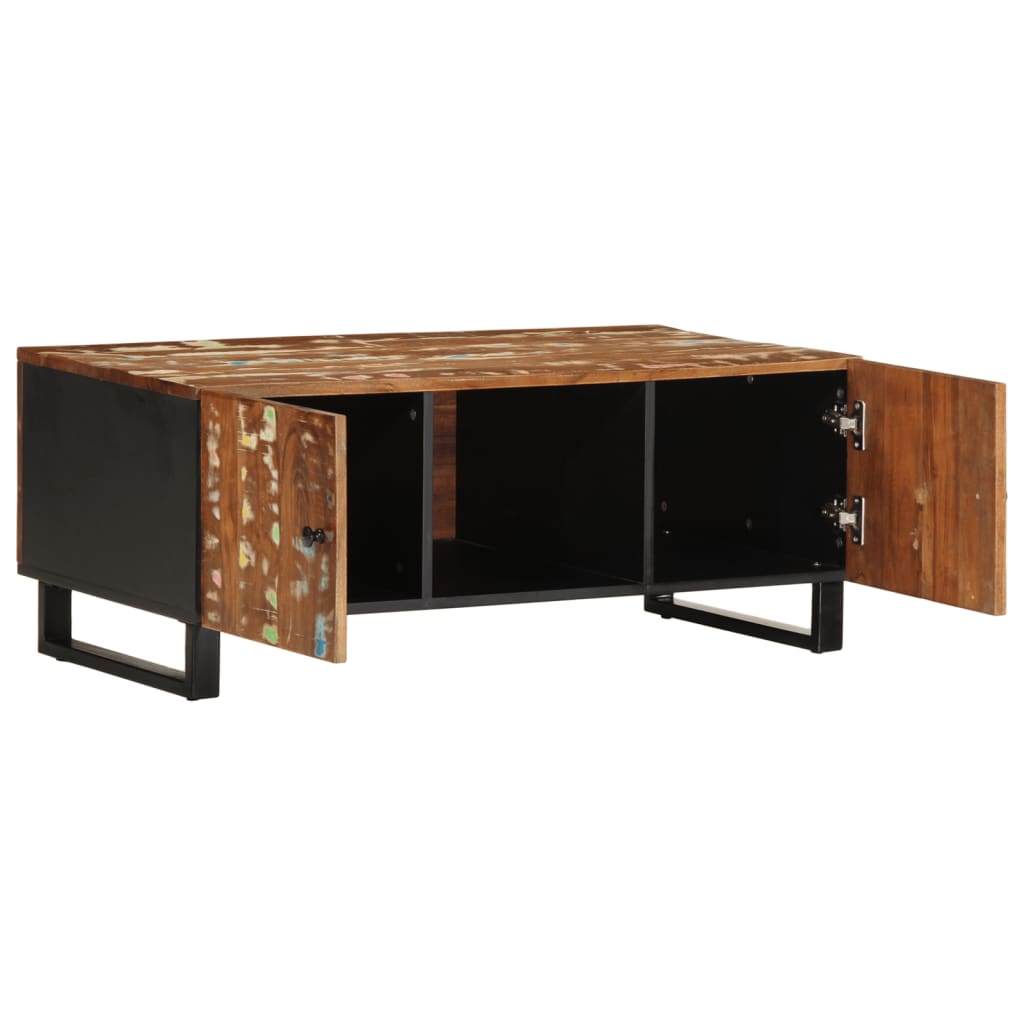 Mesa De Centro Madera Reciclada Y Contrachapada 100x54x40 Cm_2
