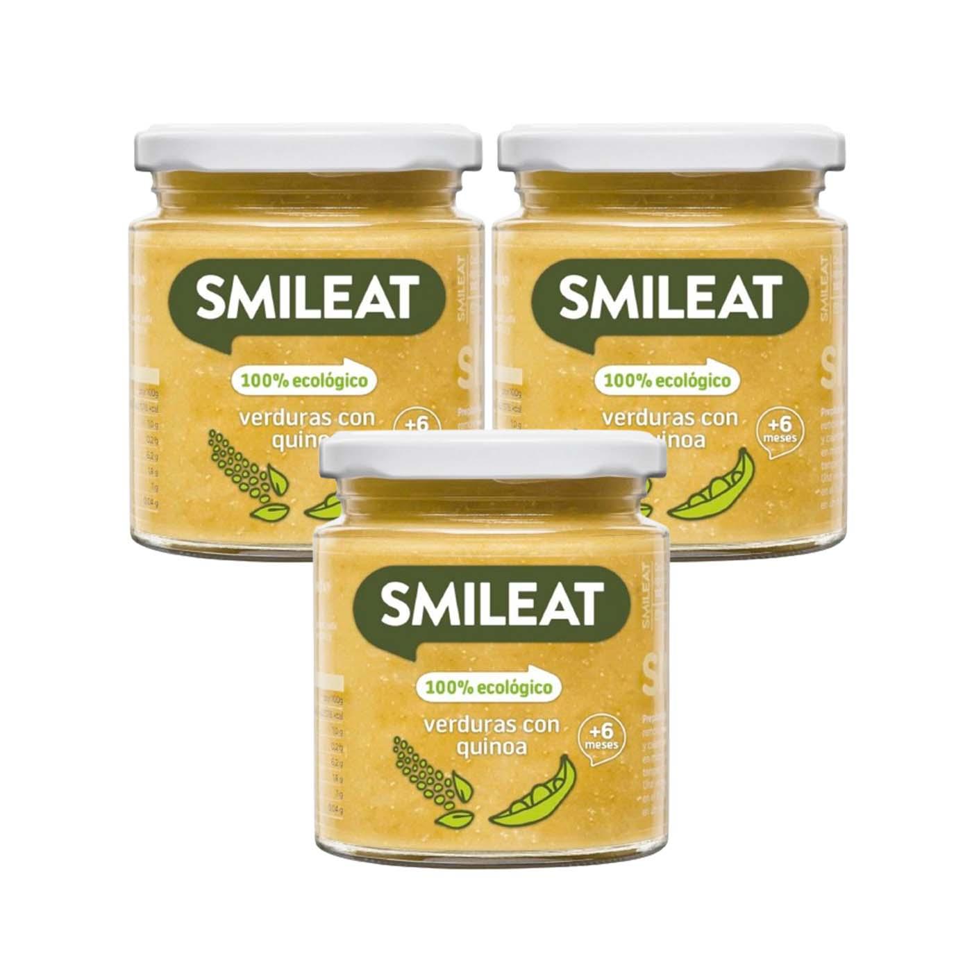 PROMO 3x Tarrito de Verduras con Quínoa Ecológico Smileat 230g