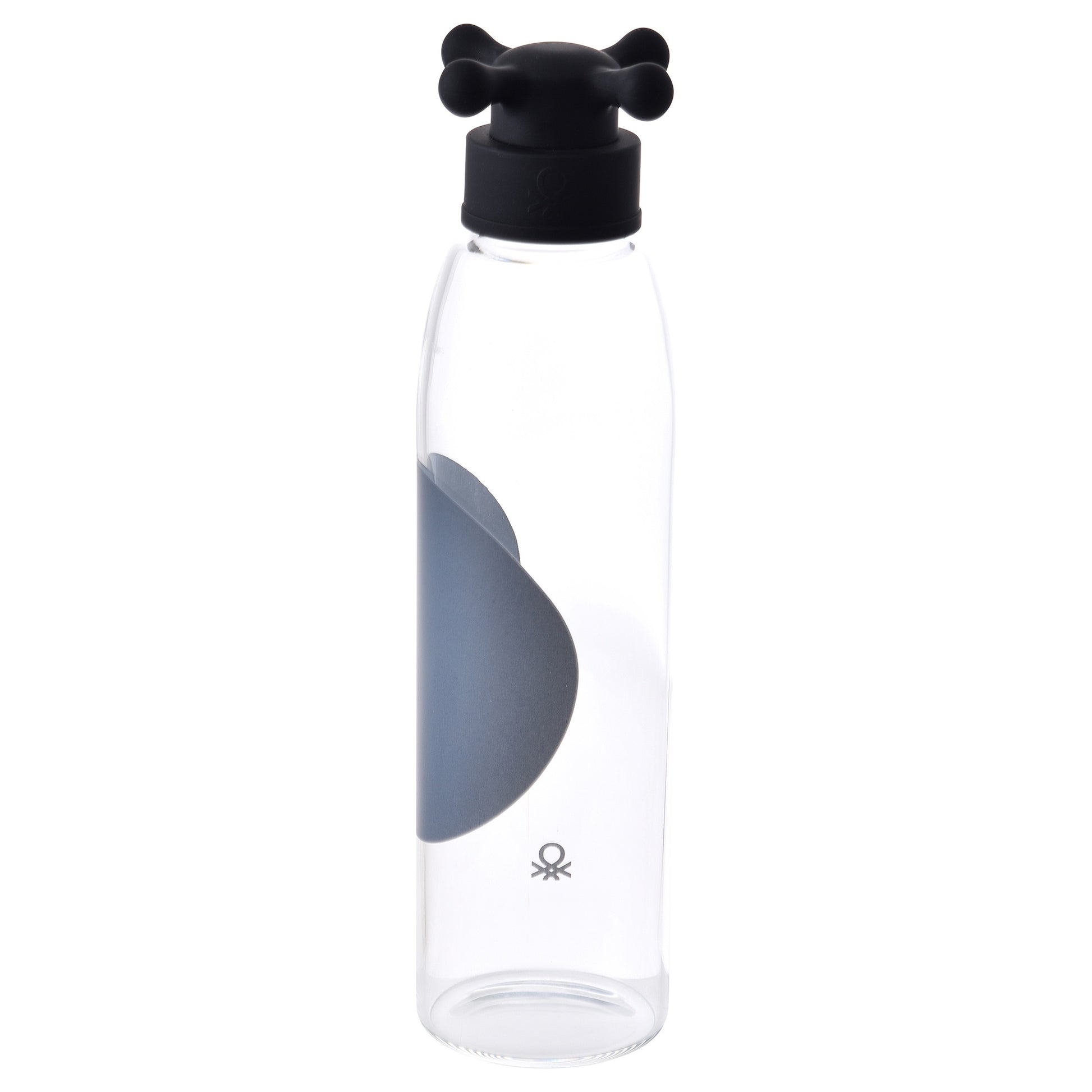 Botella De Agua 500ml Borosilicato Tapa Negro De Grifo Black & White Be_0