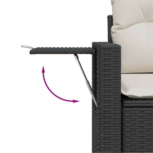 Set De Sofás De Jardín Y Cojines 8 Piezas Ratán Sintético Negro / Vetonek_0