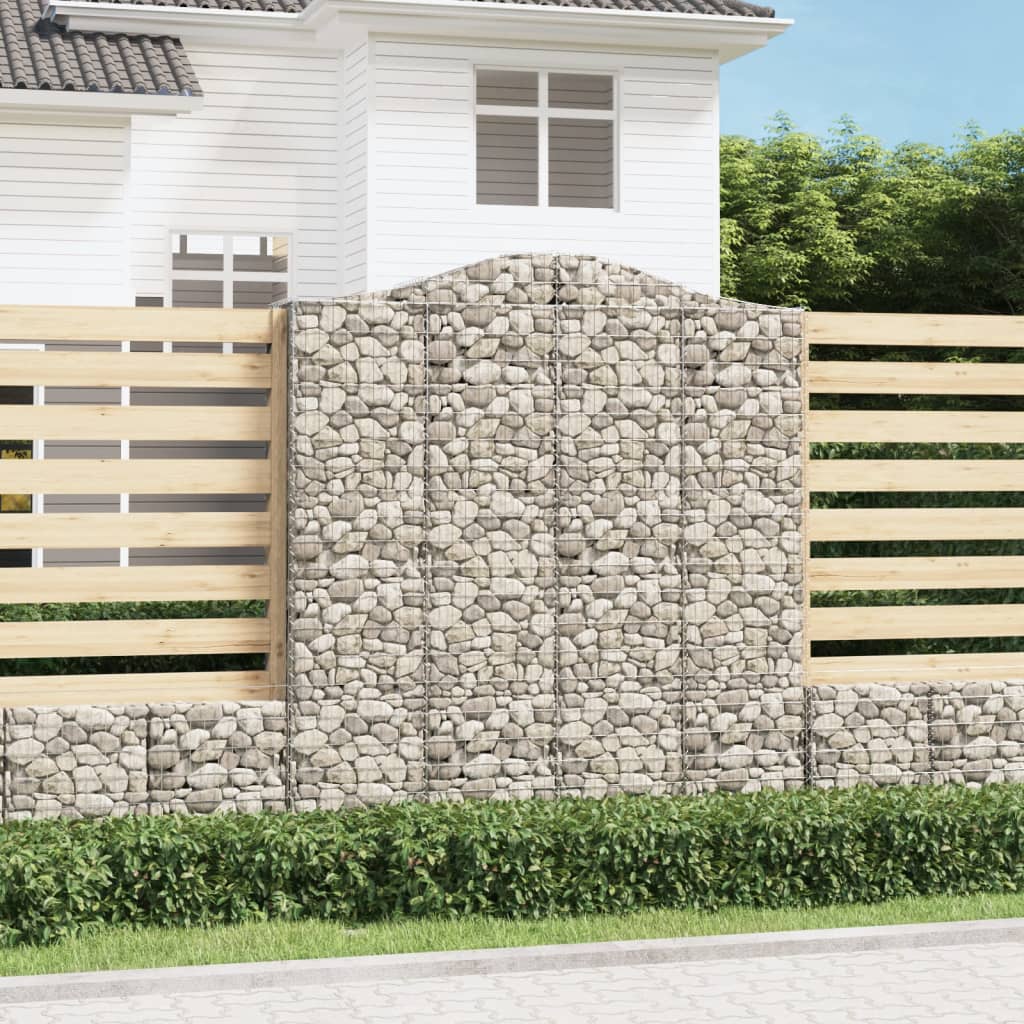 Cestas De Gaviones 8 Uds Forma De Arco Hierro 200x50x220/240 Cm_1