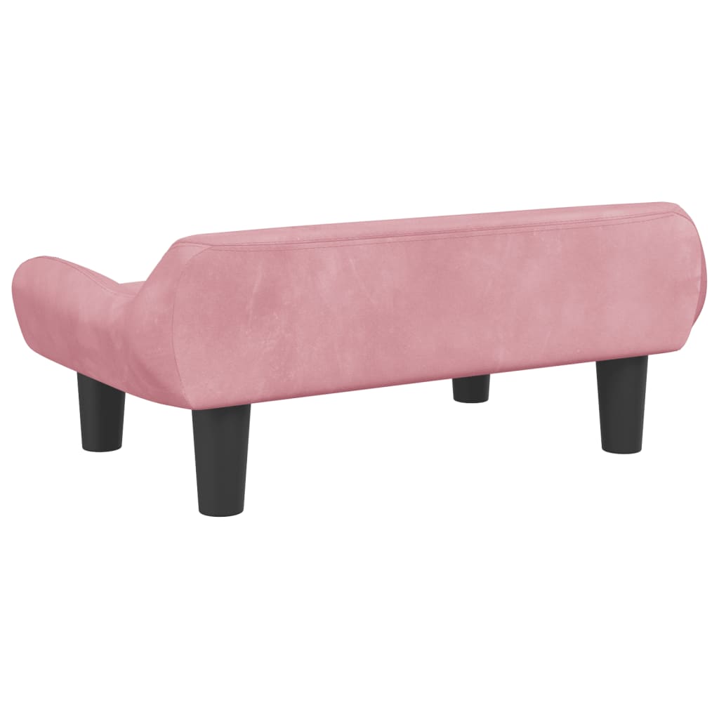 Cama Para Perros De Terciopelo Rosa 70x40x24 Cm / Vetonek_3