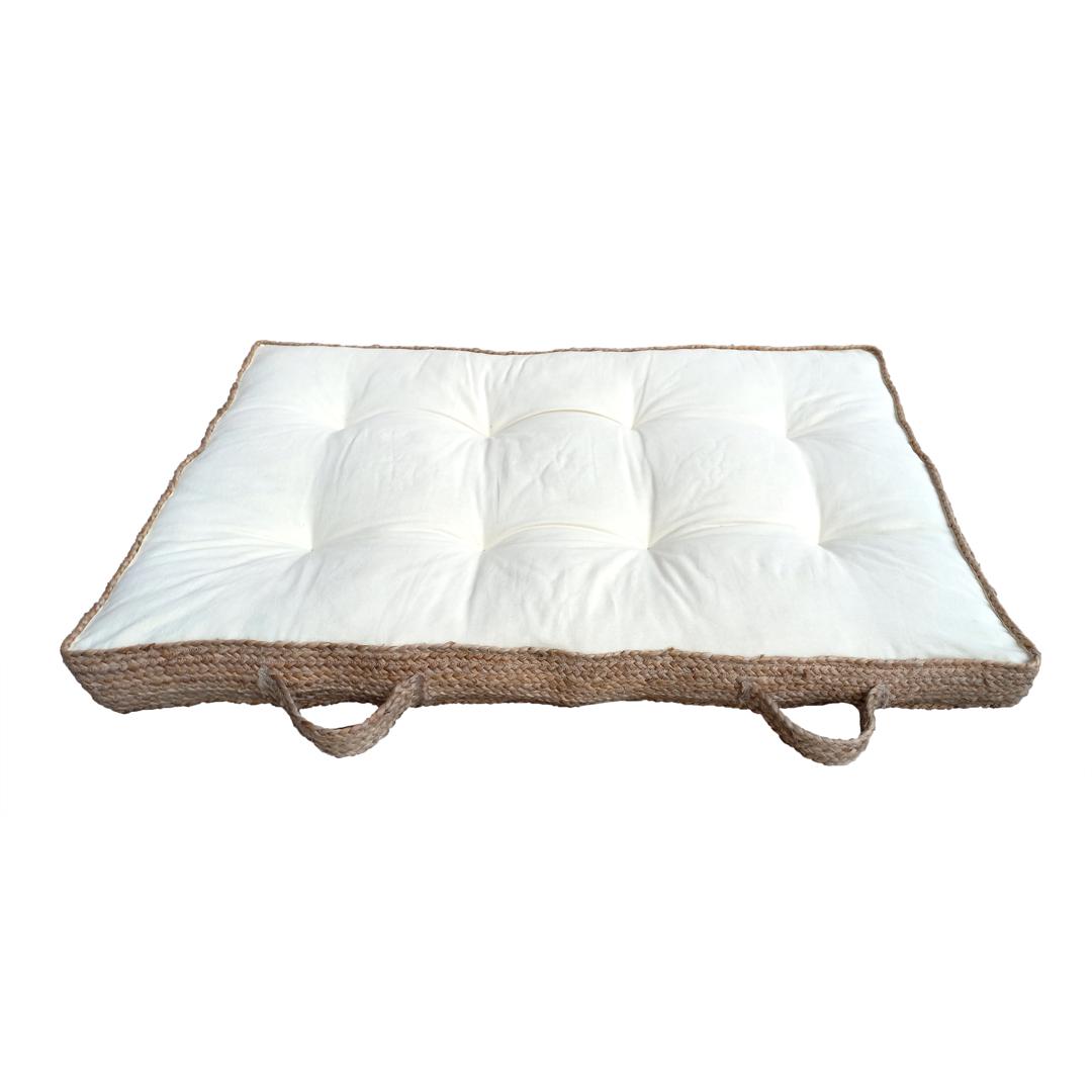 Cojin Palet Yute-Alg 120X80X10 Cm - Ecru