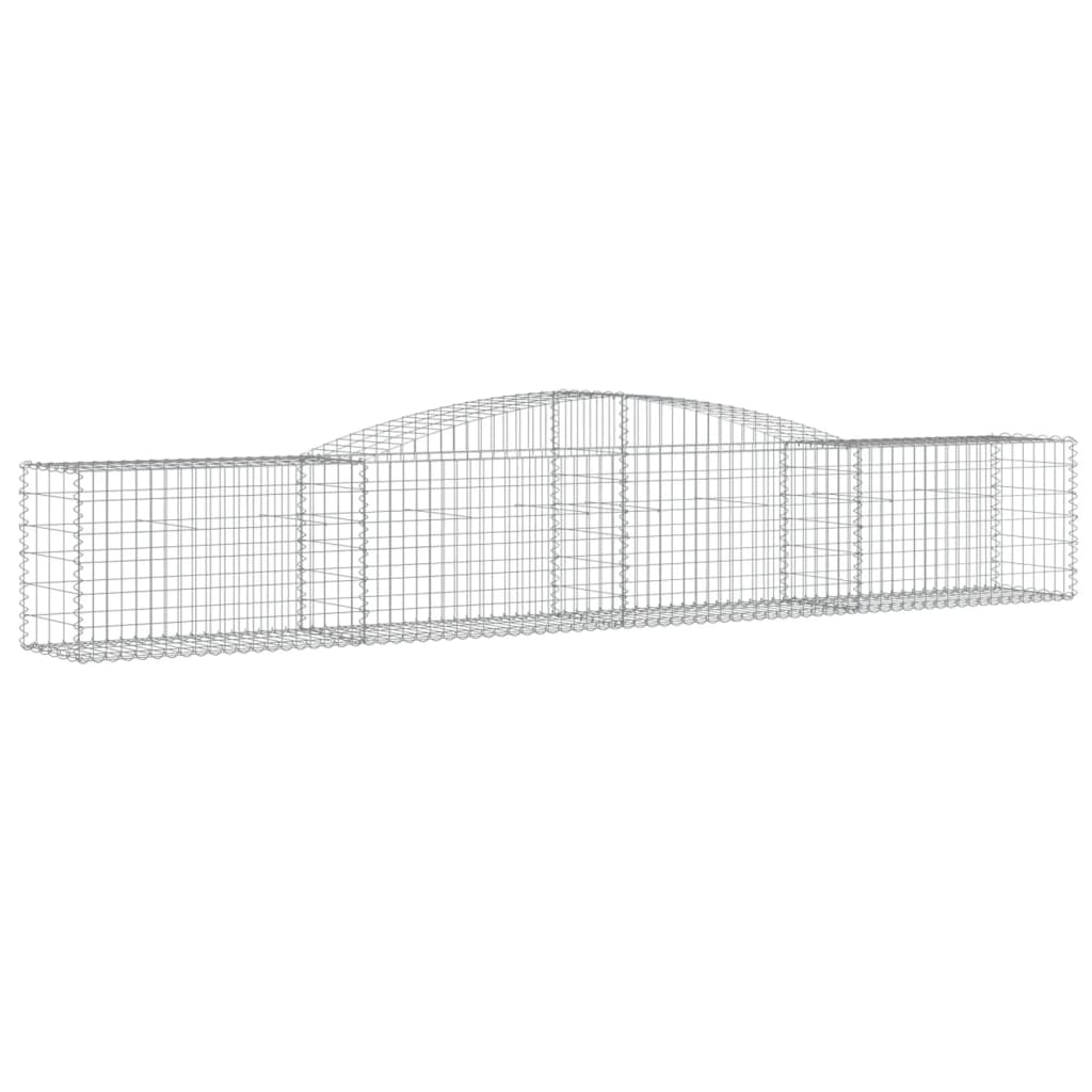 Cestas De Gaviones 5 Uds Forma De Arco Hierro 400x50x60/80 Cm_2