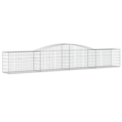 Cestas De Gaviones 4 Uds Forma De Arco Hierro 400x50x60/80 Cm_2