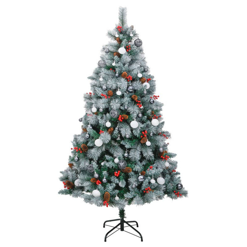 Vidaxl Árbol De Navidad Artificial Con Bisagras 300 Led Y Bolas 240 Cm_3
