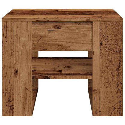 Mesa De Centro Madera De Ingeniería Madera Antigua 55,5x55x45cm_2