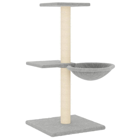 Vidaxl Rascador Para Gatos Con Postes De Sisal Gris Claro 72 Cm_0
