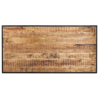 Mesa De Comedor De Madera Maciza De Mango Rugosa 140 Cm_2