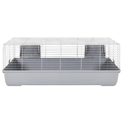 Vidaxl Jaula De Animales Pequeños Polipropileno Metal Gris 118x59x46cm_4