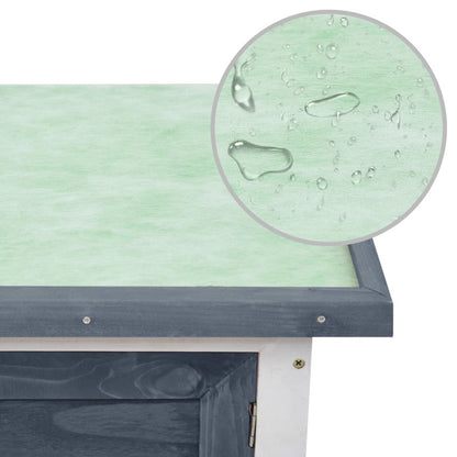 Vidaxl Jaula Conejera De 1 Piso Madera Gris_5
