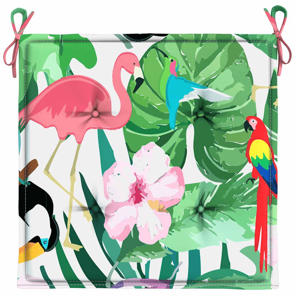 Vidaxl Cojines Para Silla De Jardín 4 Uds Tela Multicolor 40x40x4 Cm_4