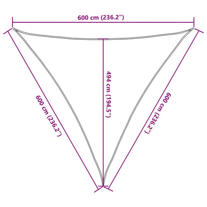 Vidaxl Toldo De Vela Hdpe Rojo 160 G/m² 6x6x6 M_2