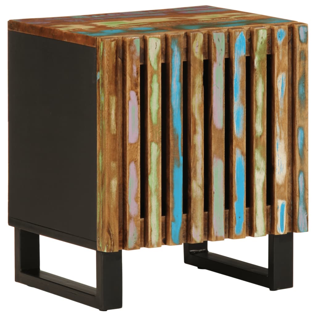 Mesitas De Noche 2 Uds De Madera Maciza Reciclada 40x34x46 Cm_1