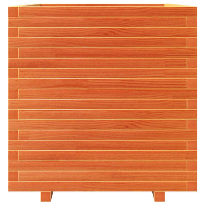 Jardinera Madera Maciza De Pino Marrón Cera 70x70x72,5 Cm_4