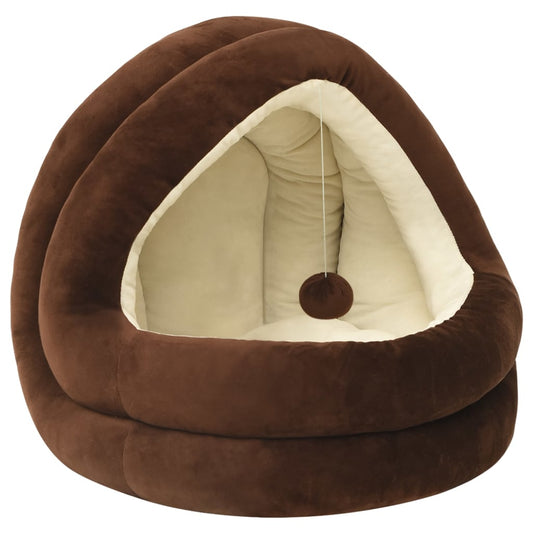 Vidaxl Cama Para Gatos Color Marrón Y Crema 40x40x35 Cm_0