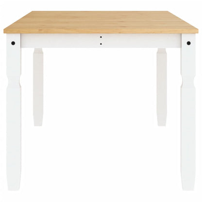 Mesa De Comedor Corona Madera Maciza Pino Blanco 180x90x75 Cm_3