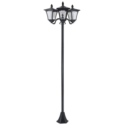 Outsunny Farol Solar De Jardín Con 3 Luces Led Impermeable Ip44 51,5x47x182,5 Cm_0