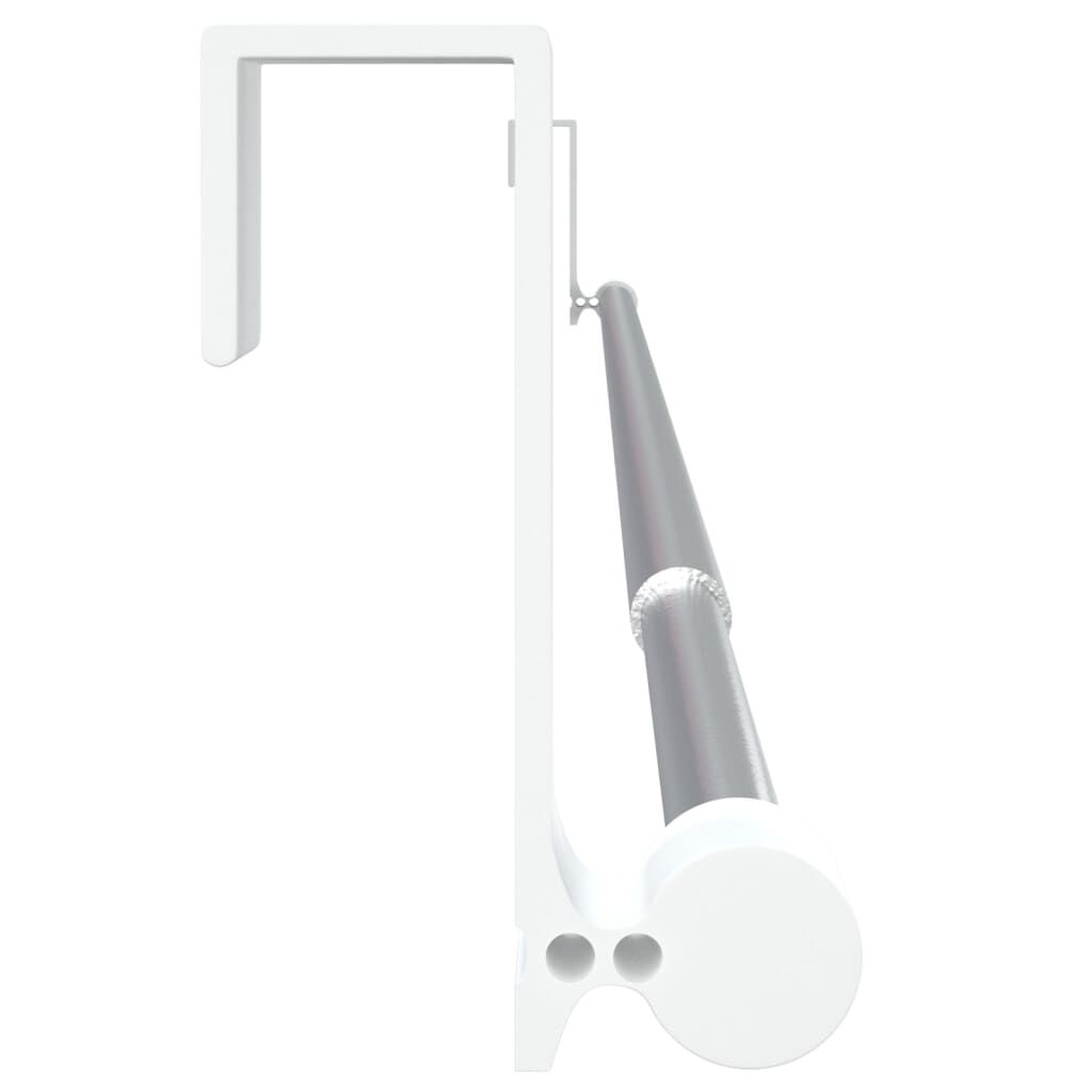 Vidaxl Rieles De Cortina 2 Uds Aluminio Blanco Y Plateado 60-105 Cm_4