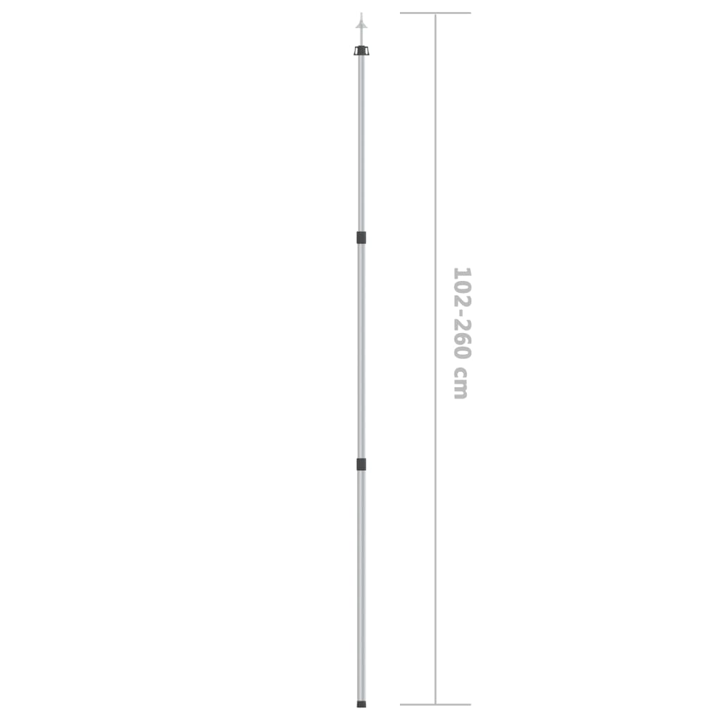 Postes Telescópicos De Toldo 2 Uds Acero Galvanizado 102-260 Cm_5