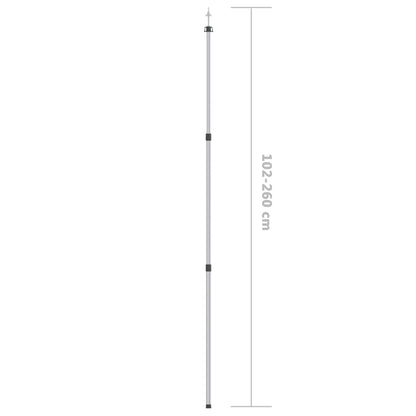 Postes Telescópicos De Toldo 2 Uds Acero Galvanizado 102-260 Cm_5