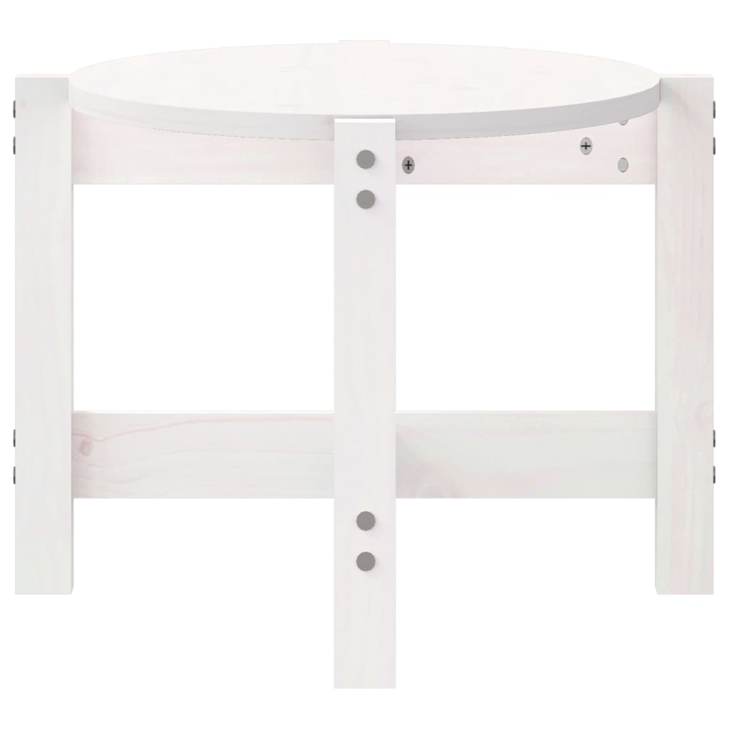 Mesa De Centro De Madera Maciza De Pino Blanco 87x48x35 Cm_4