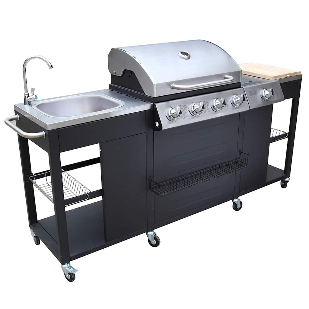 Vidaxl Conjunto De Barbacoa Electrica Para El Exterior, Montana_1