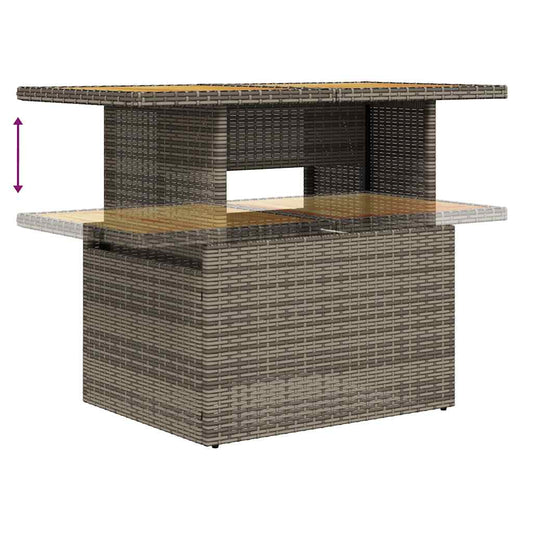 Set De Muebles De Jardín 6 Pzas Y Cojines Ratán Sintético Gris / Vetonek_0