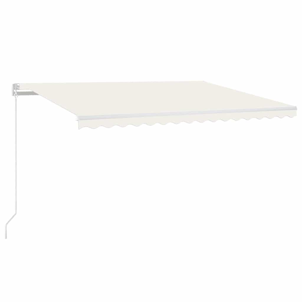 Toldo Retráctil Manual Con Led Crema 400x300 Cm_0