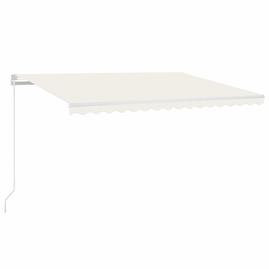 Toldo Retráctil Manual Con Led Crema 400x300 Cm_0