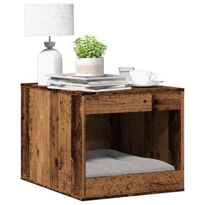 Vidaxl Mueble Arenero De Gatos Madera Ingeniería Envejecida 47x59x42cm_1