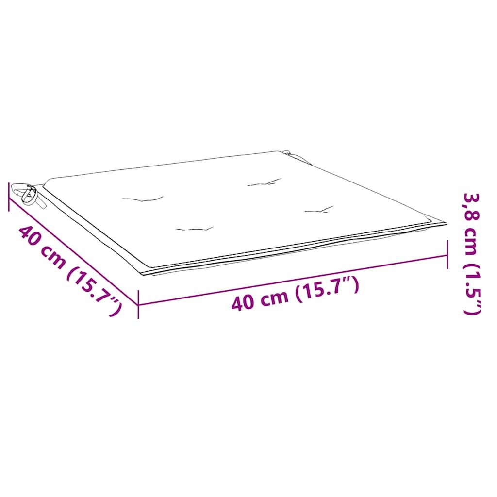 Vidaxl Cojines De Silla De Jardín 6 Uds Tela Oxford Taupé 40x40x4 Cm_2