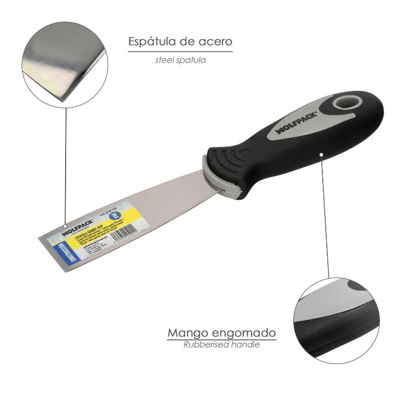 Espatula Mango Gummy Grip Hoja 30 Mm. Espatula Yeso, Espatula Pintor, Espatula Masillas, Espatula Pladur, Etc._2
