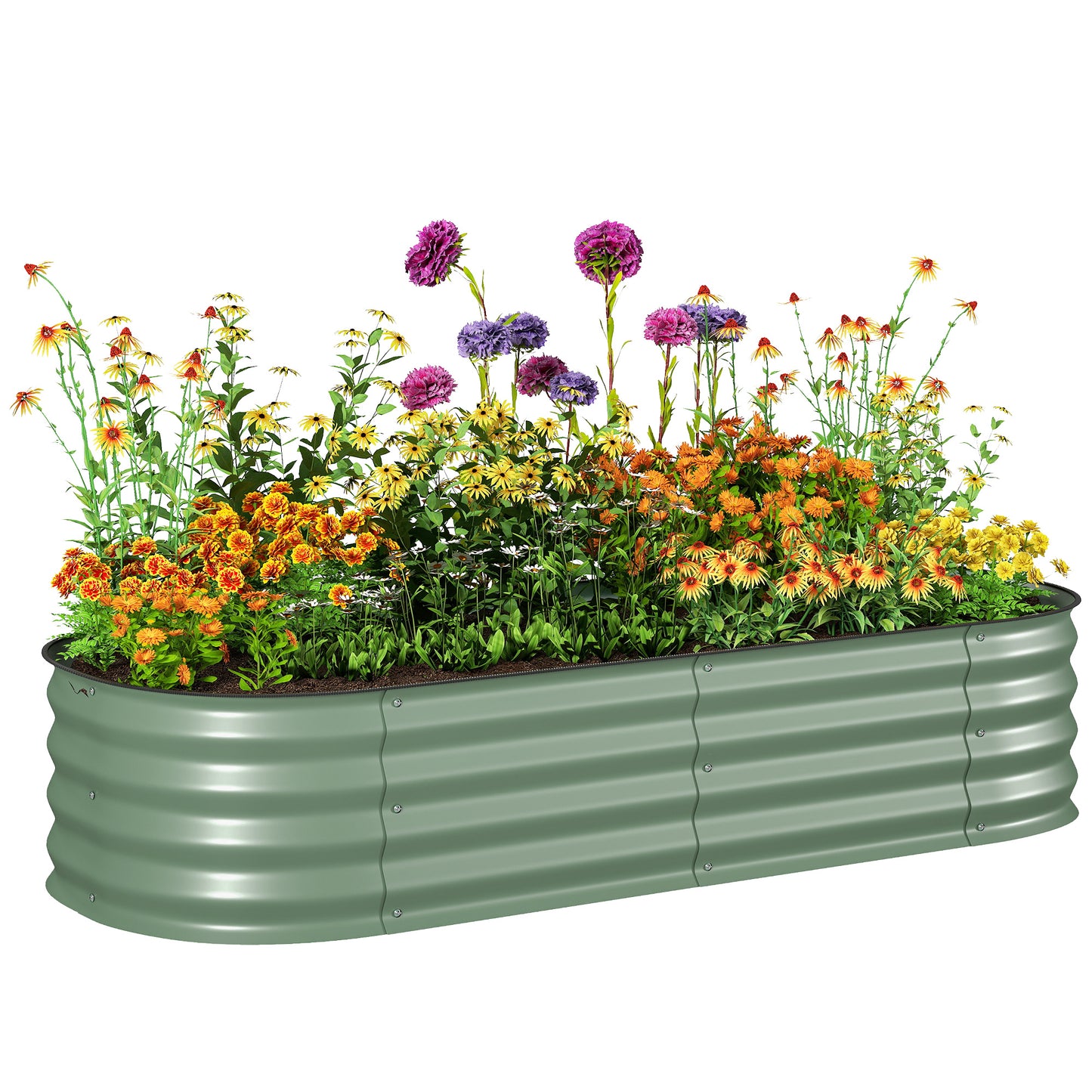 Outsunny Jardinera Exterior Grande De Acero Galvanizado_0