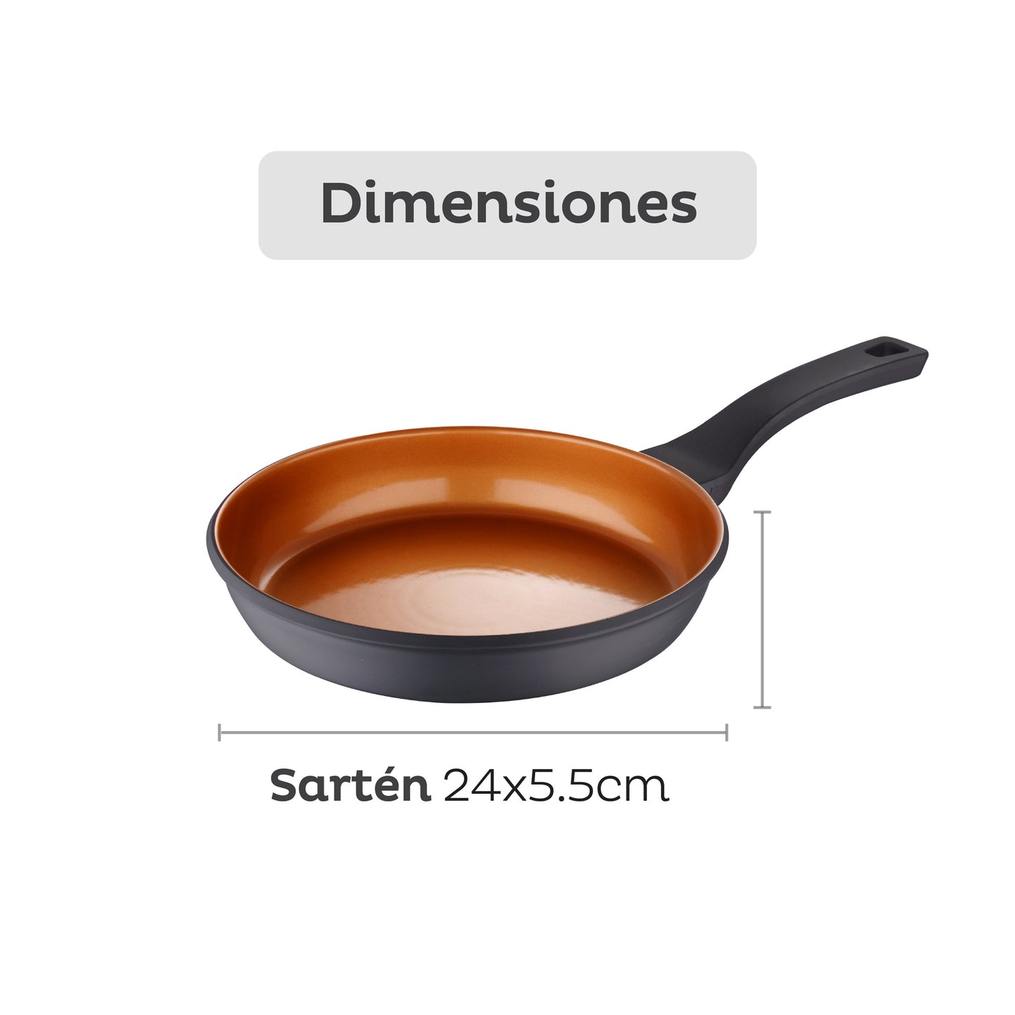 Sartén Antiadherente Ø24cm Bronze San Ignacio
