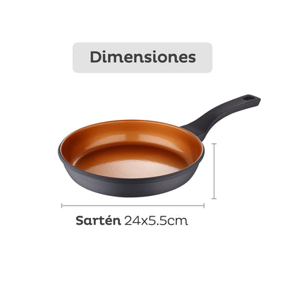Sartén Antiadherente Ø24cm Bronze San Ignacio