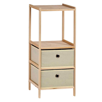 Estantería 2 Baldas + 2 Cajones Natural - Colección Kipit