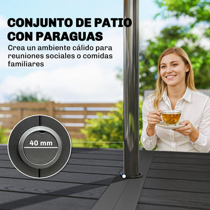 Outsunny Conjunto De Mesa Y Sillas Jardín De 7 Piezas_3