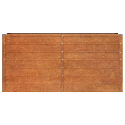 Arriate Oxidado De Acero Corten 160x40x77 Cm_3