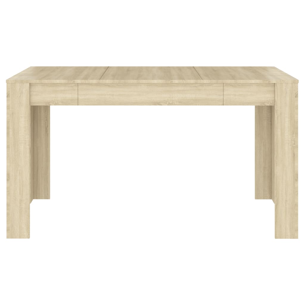Mesa De Comedor Contrachapada Color Roble Sonoma 140x74,5x76 Cm_1