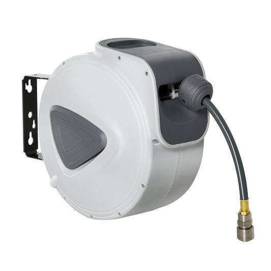 Durhand Carrete De Manguera Automático De 10 M Conector De 1/4'' Bsp Gris_0