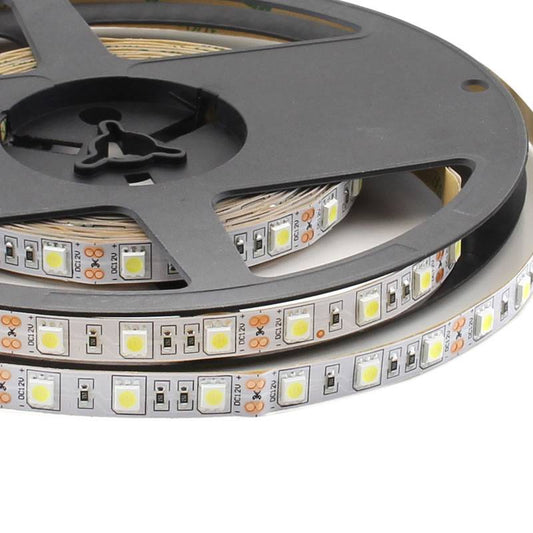 Tira Led Monocolor Hq Smd5050, Dc12v, 5m (60 Led/m), 72w, Ip20, Blanco Frío_0
