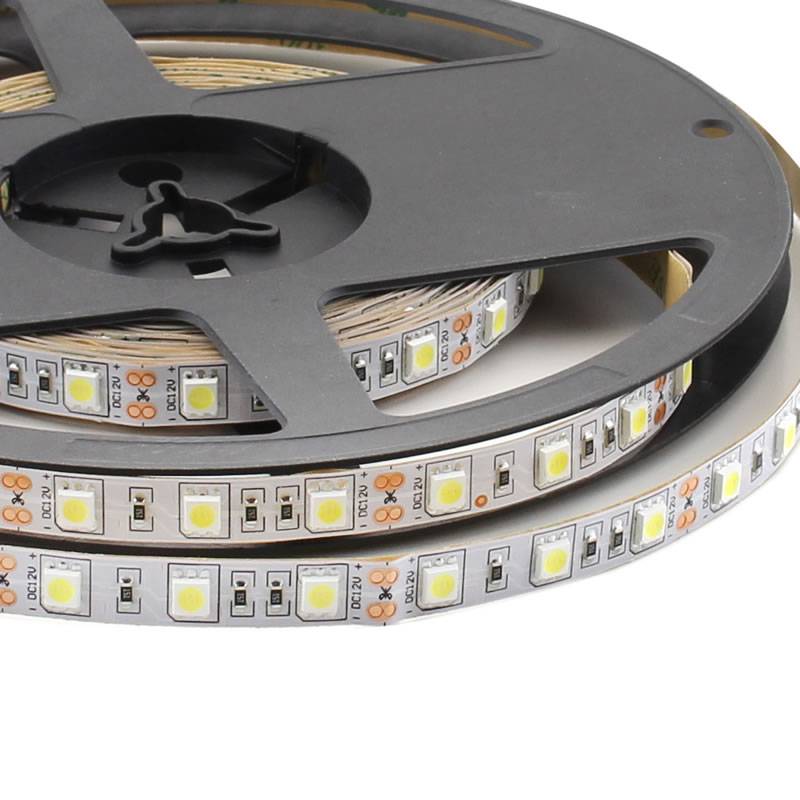 Tira Led Monocolor Hq Smd5050, Dc12v, 5m (60 Led/m), 72w, Ip20, Blanco Cálido_1