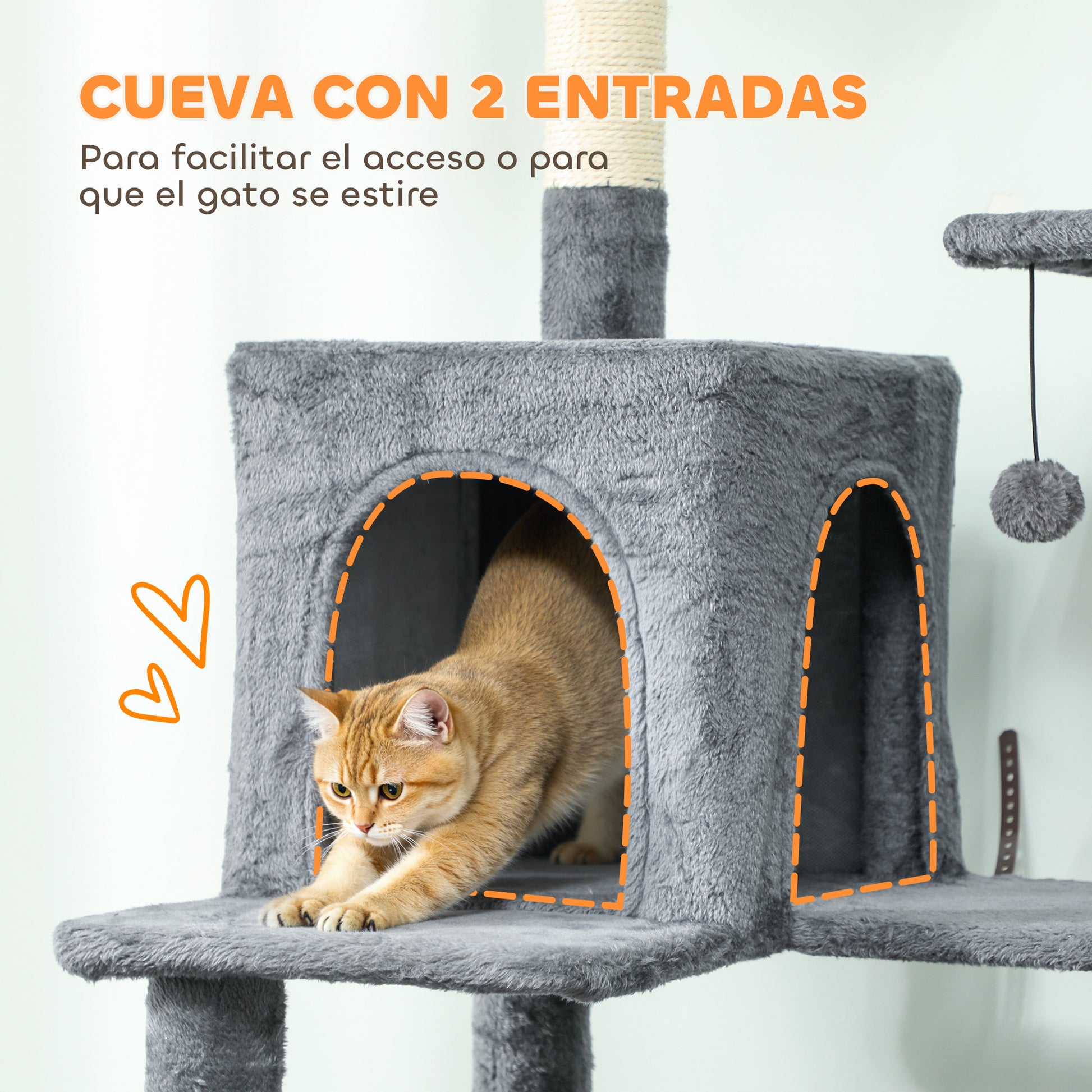 Pawhut Árbol Rascador Para Gatos_4
