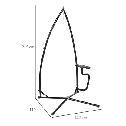 Outsunny Soporte Para Silla Colgante 190 Cm Sostén Para Columpio Con Mesita_2
